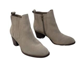 Crown Vintage Cindy Heeled Ankle Winter Classic Boot Taupe 7.5